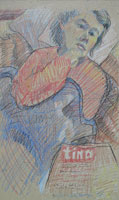 Ulla 02, Portrait, Pastell